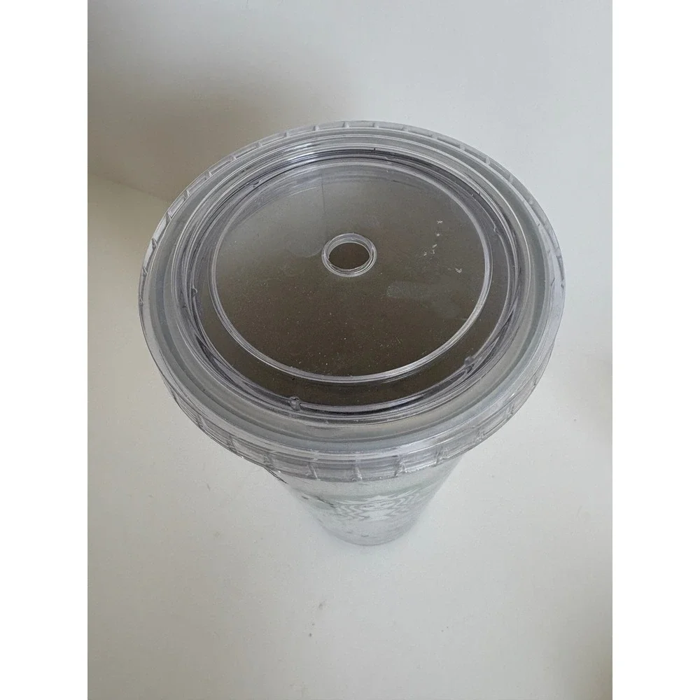 Starbucks Silver Glitter Cold Cup Tumbler‎ 20 oz Acrylic Siren Logo Venti Size